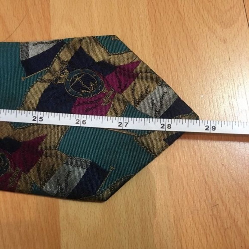 NAUTICA 100% Silk Men’s Geometric Necktie - Picture 3 of 5